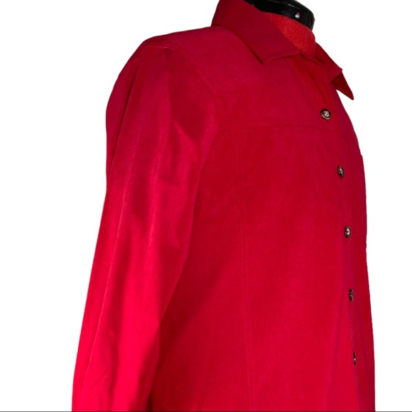 Talbots Petite Stretch Long Sleeve Button Down Red Shirt Size S. - Picture 5 of 13